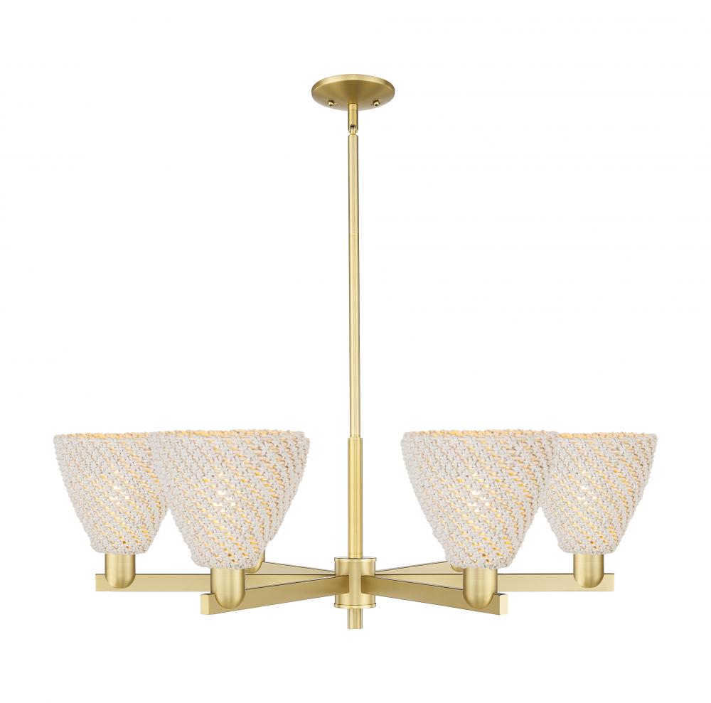 Bristol Natural - 6 Light - 24 inch - Satin Gold - Chandelier