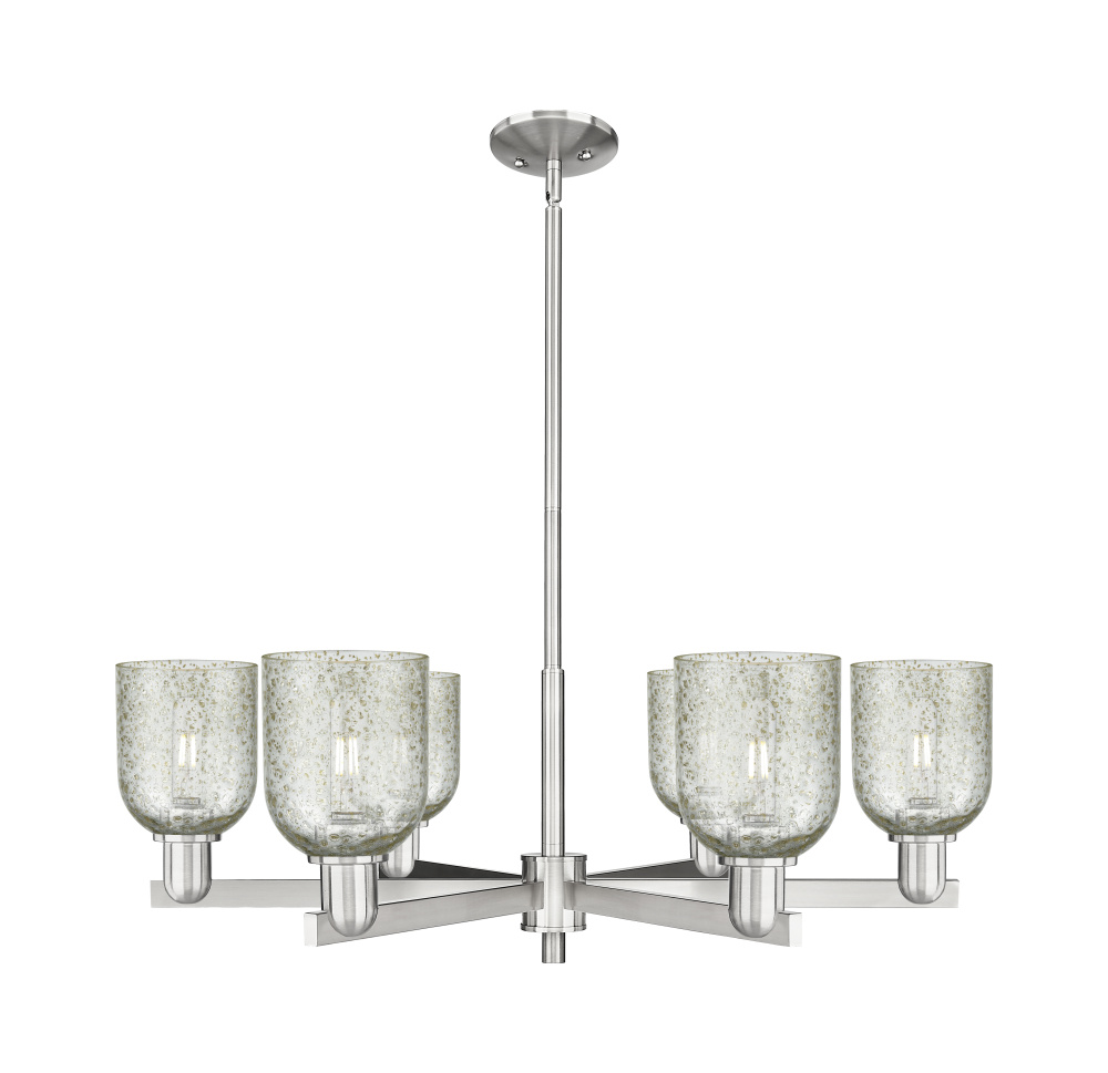 Caledonia - 6 Light - 35 inch - Satin Nickel - Stem hung - Chandelier
