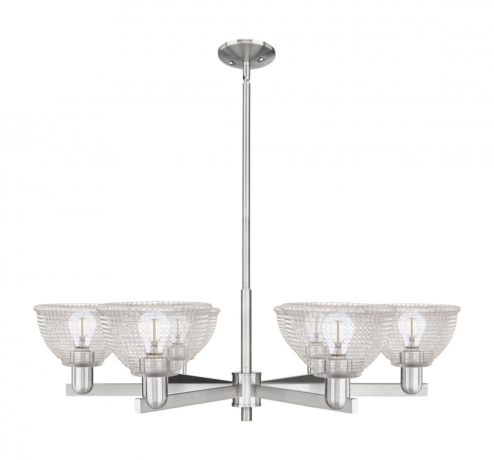 Arietta - 6 Light - 38 inch - Satin Nickel - Stem hung - Chandelier