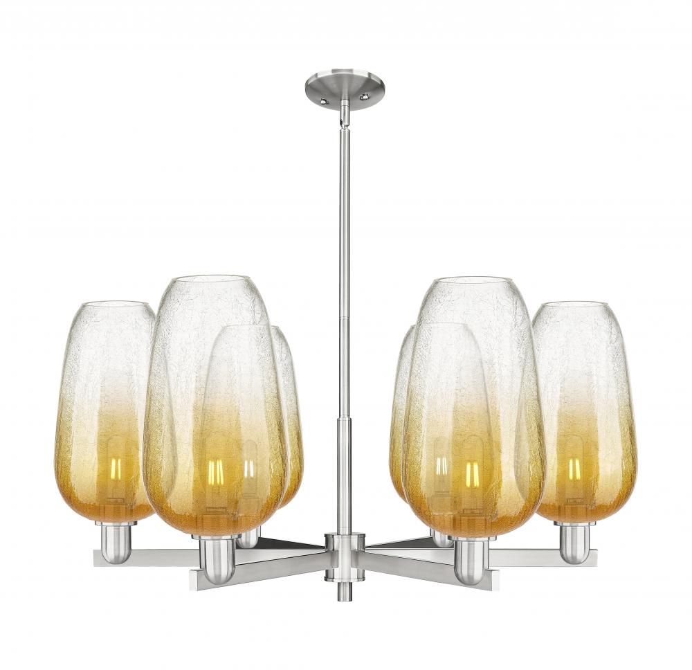 Brookhaven Flute - 6 Light - 24 inch - Satin Nickel - Chandelier