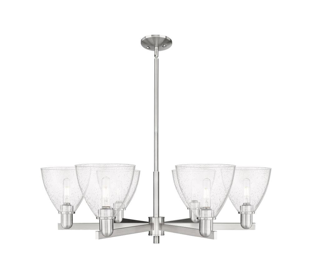 Bristol - 6 Light - 37 inch - Satin Nickel - Stem hung - Chandelier