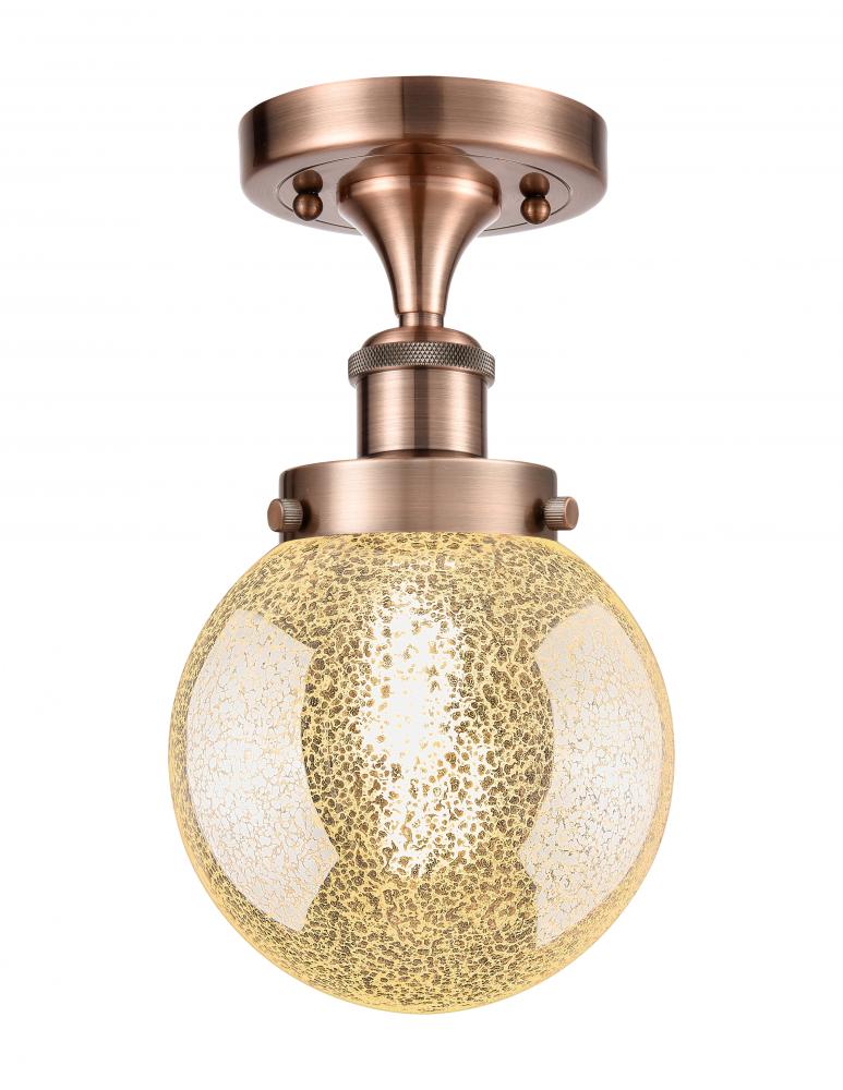 Beacon - 1 Light - 6 inch - Antique Copper - Semi-Flush Mount