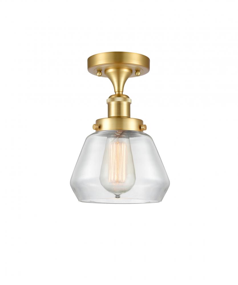 Fulton - 1 Light - 6 inch - Satin Gold - Semi-Flush Mount