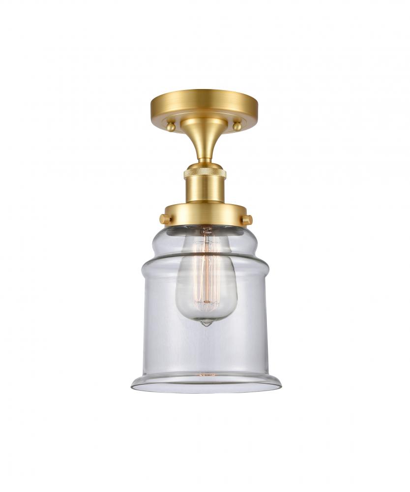 Canton - 1 Light - 6 inch - Satin Gold - Semi-Flush Mount