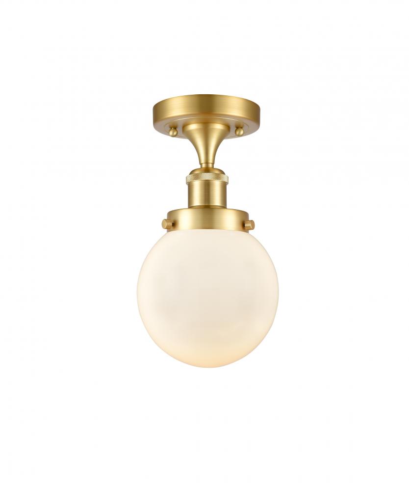 Beacon - 1 Light - 6 inch - Satin Gold - Semi-Flush Mount