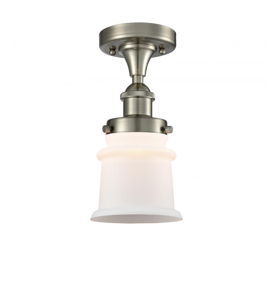 Canton - 1 Light - 6 inch - Brushed Satin Nickel - Semi-Flush Mount