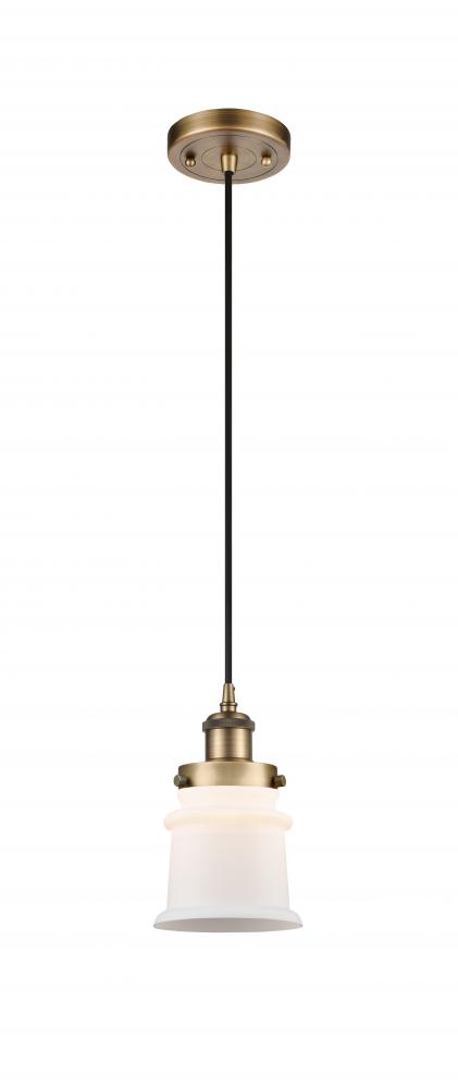 Canton - 1 Light - 6 inch - Brushed Brass - Cord hung - Mini Pendant