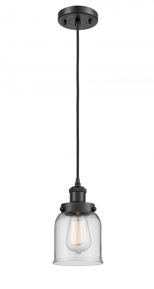 Bell - 1 Light - 5 inch - Matte Black - Cord hung - Mini Pendant