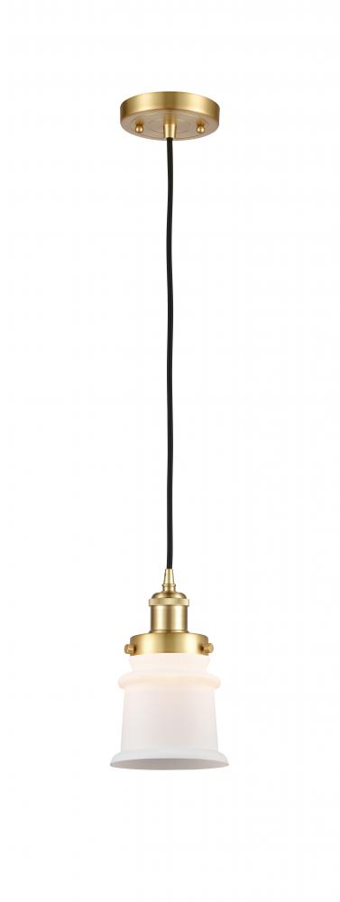 Canton - 1 Light - 6 inch - Satin Gold - Cord hung - Mini Pendant