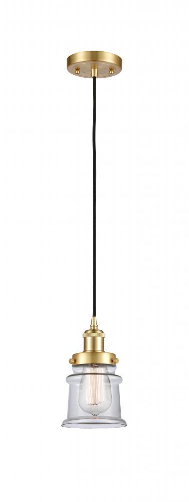 Canton - 1 Light - 6 inch - Satin Gold - Cord hung - Mini Pendant