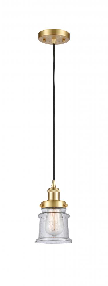 Canton - 1 Light - 6 inch - Satin Gold - Cord hung - Mini Pendant