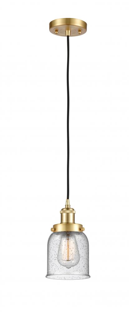 Bell - 1 Light - 5 inch - Satin Gold - Cord hung - Mini Pendant