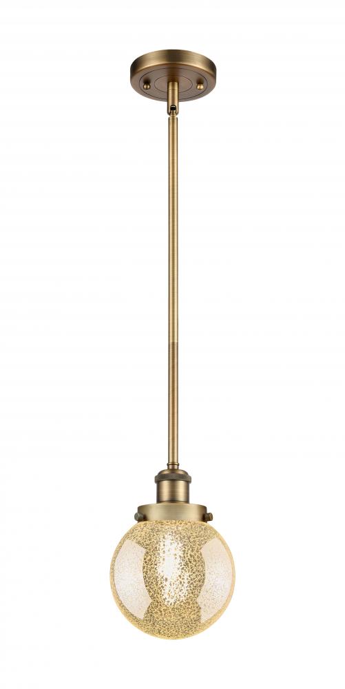 Beacon - 1 Light - 6 inch - Brushed Brass - Mini Pendant