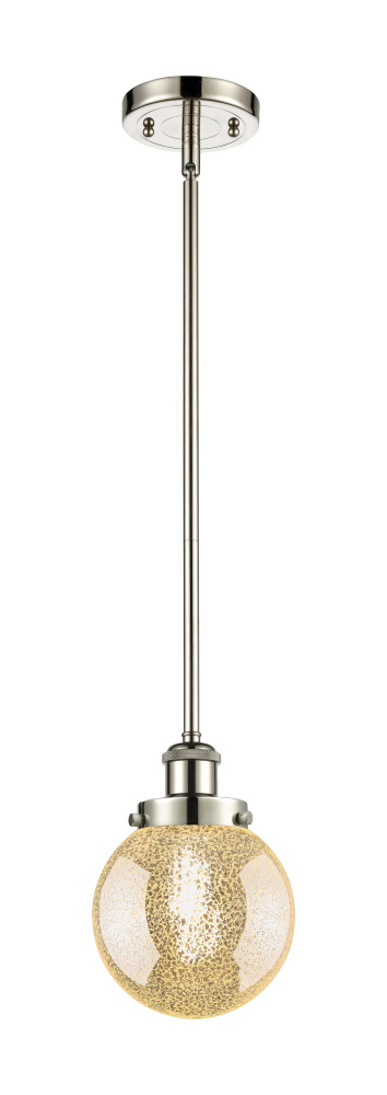 Beacon - 1 Light - 6 inch - Polished Nickel - Mini Pendant