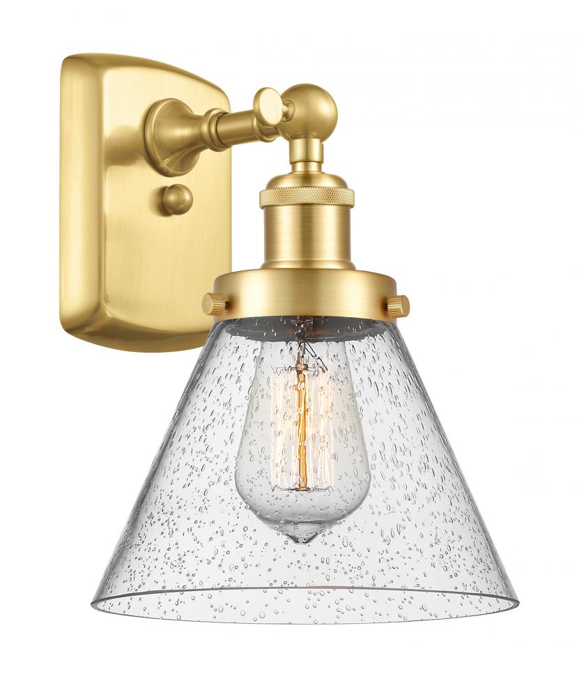 Cone - 1 Light - 8 inch - Satin Gold - Sconce