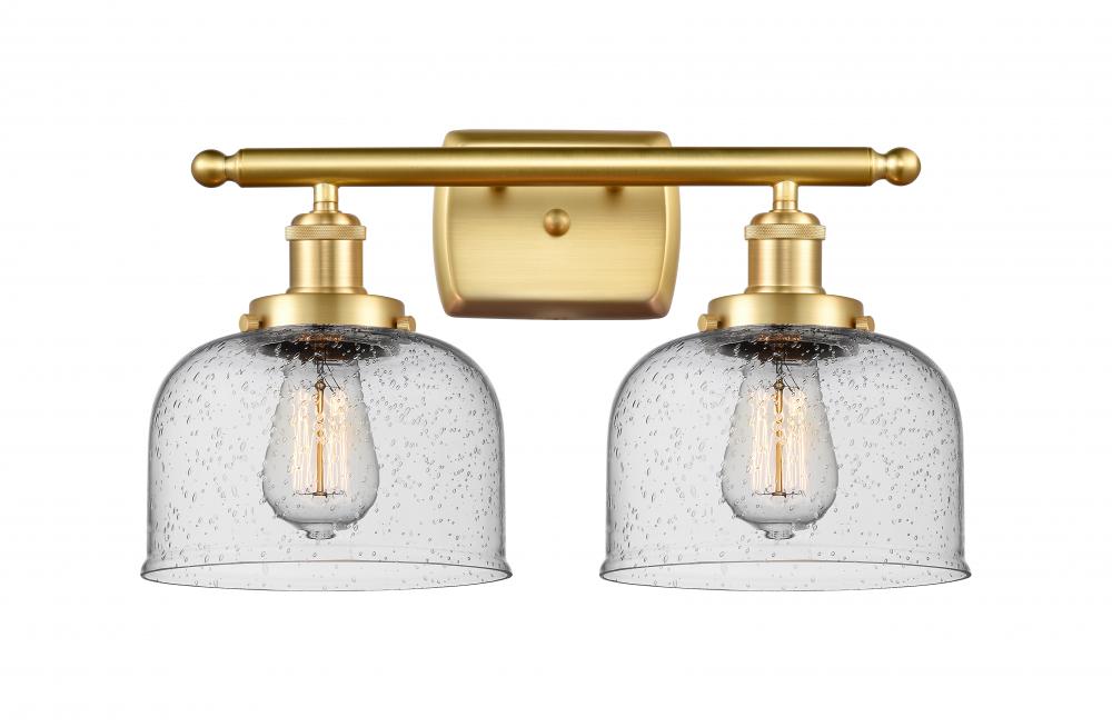 Bell - 2 Light - 18 inch - Satin Gold - Bath Vanity Light