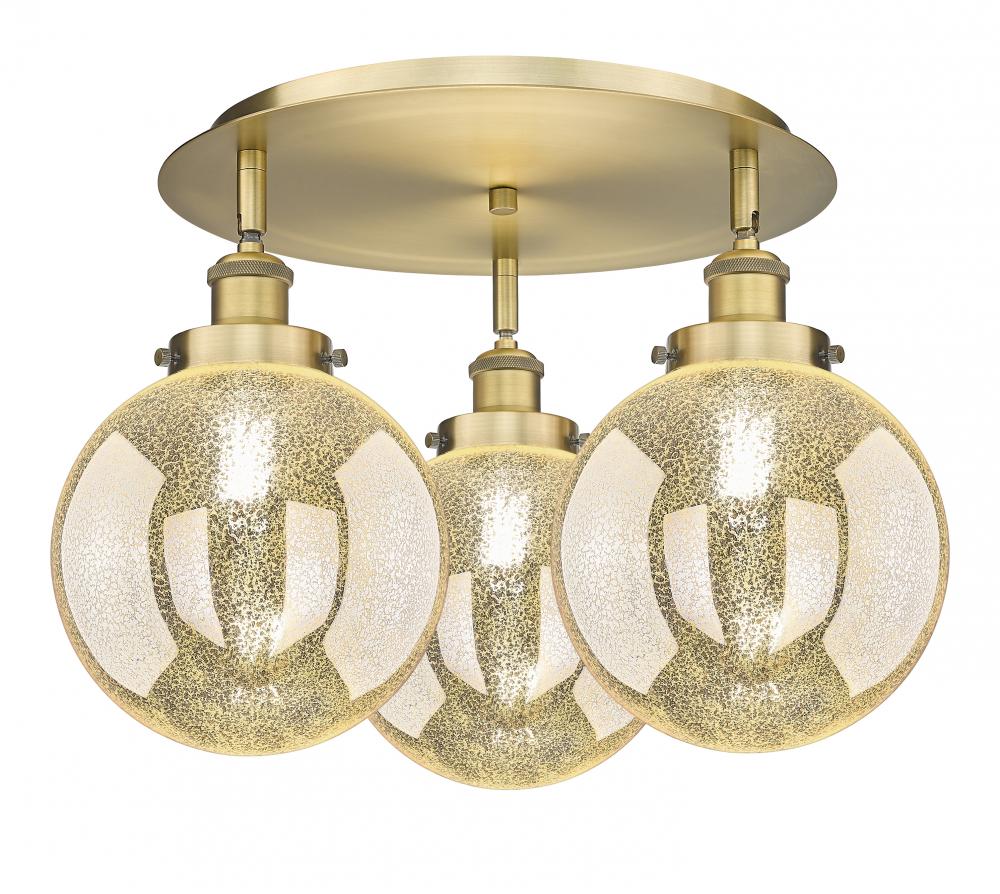 Beacon - 3 Light - 20 inch - Brushed Brass - Semi-Flush Mount