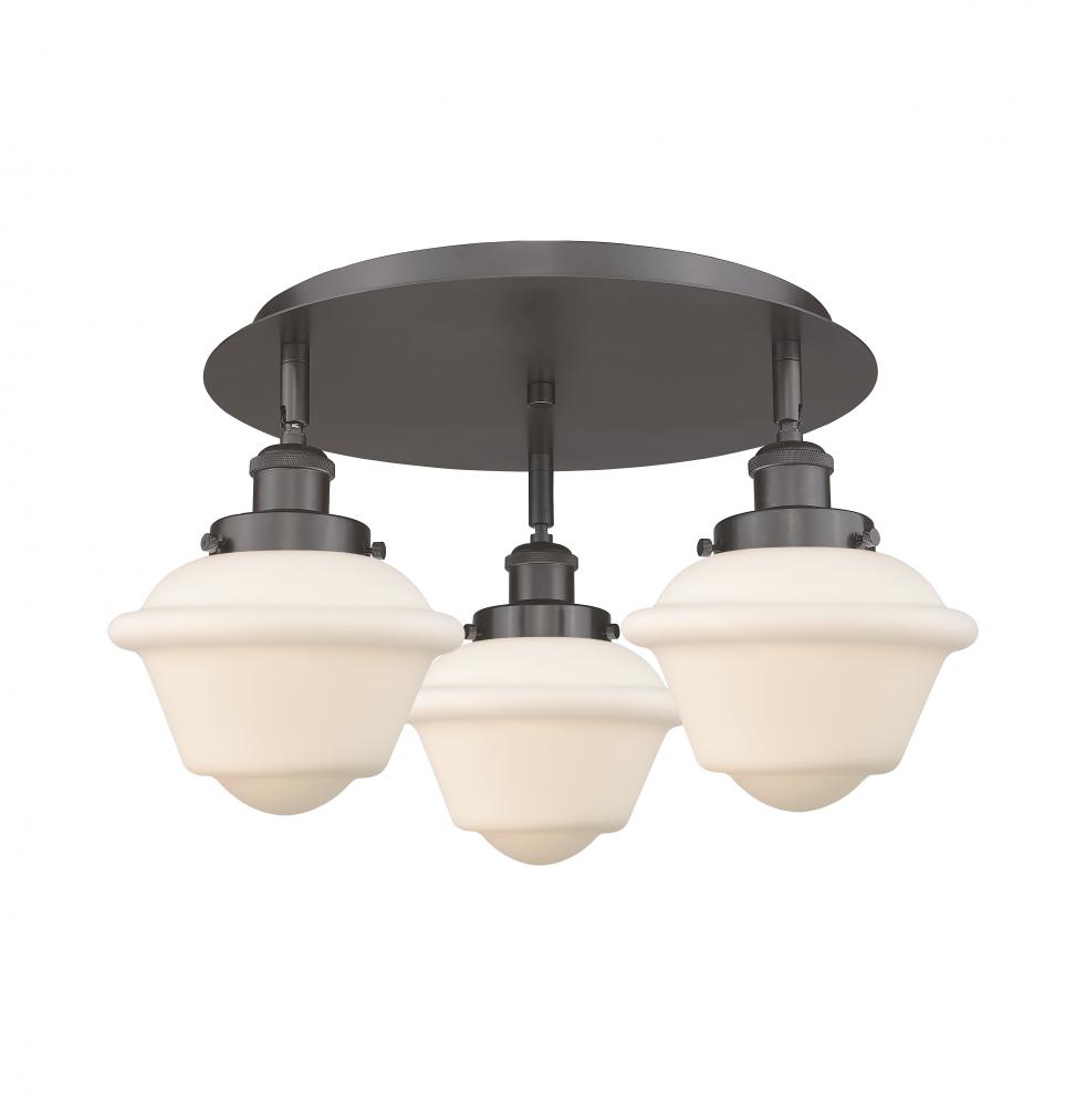 Oxford - 3 Light - 19 inch - Oil Rubbed Bronze - Semi-Flush Mount