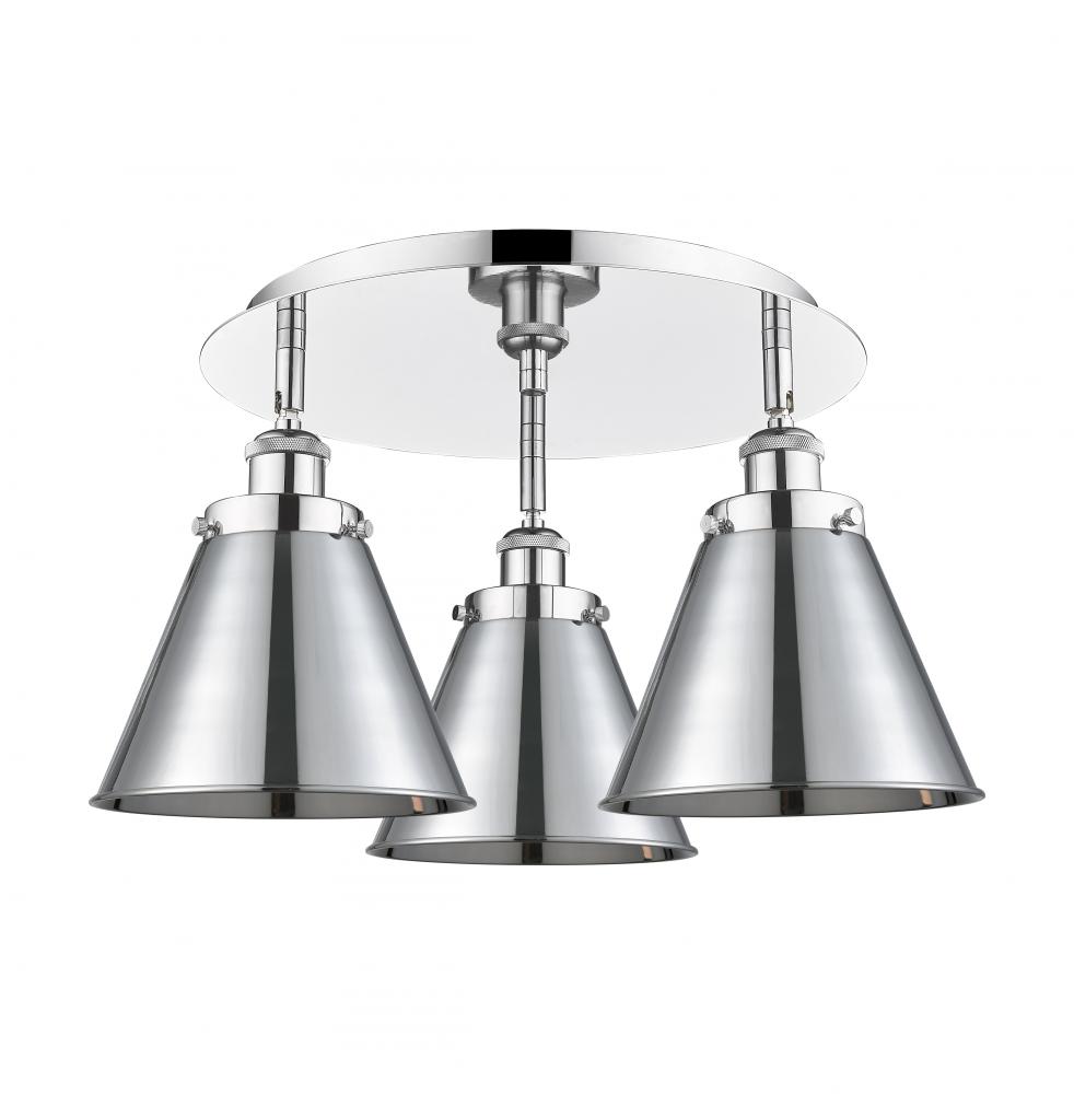 Appalachian - 3 Light - 20 inch - Polished Chrome - Semi-Flush Mount