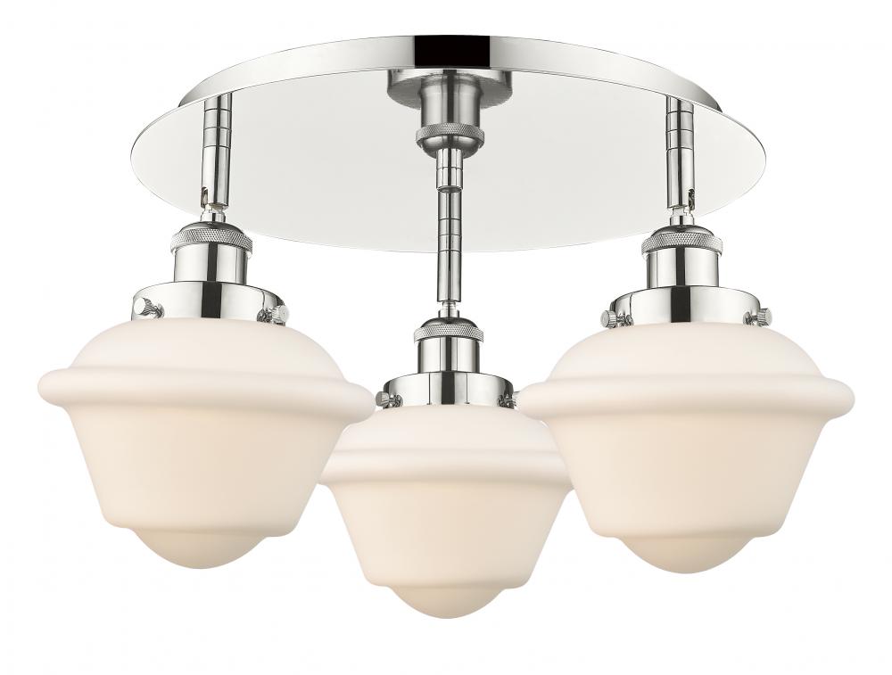 Oxford - 3 Light - 19 inch - Polished Nickel - Semi-Flush Mount