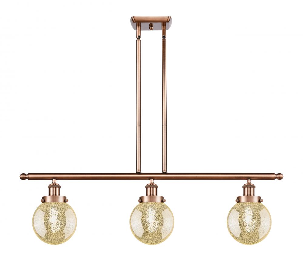 Beacon - 3 Light - 36 inch - Antique Copper - Stem Hung - Island Light
