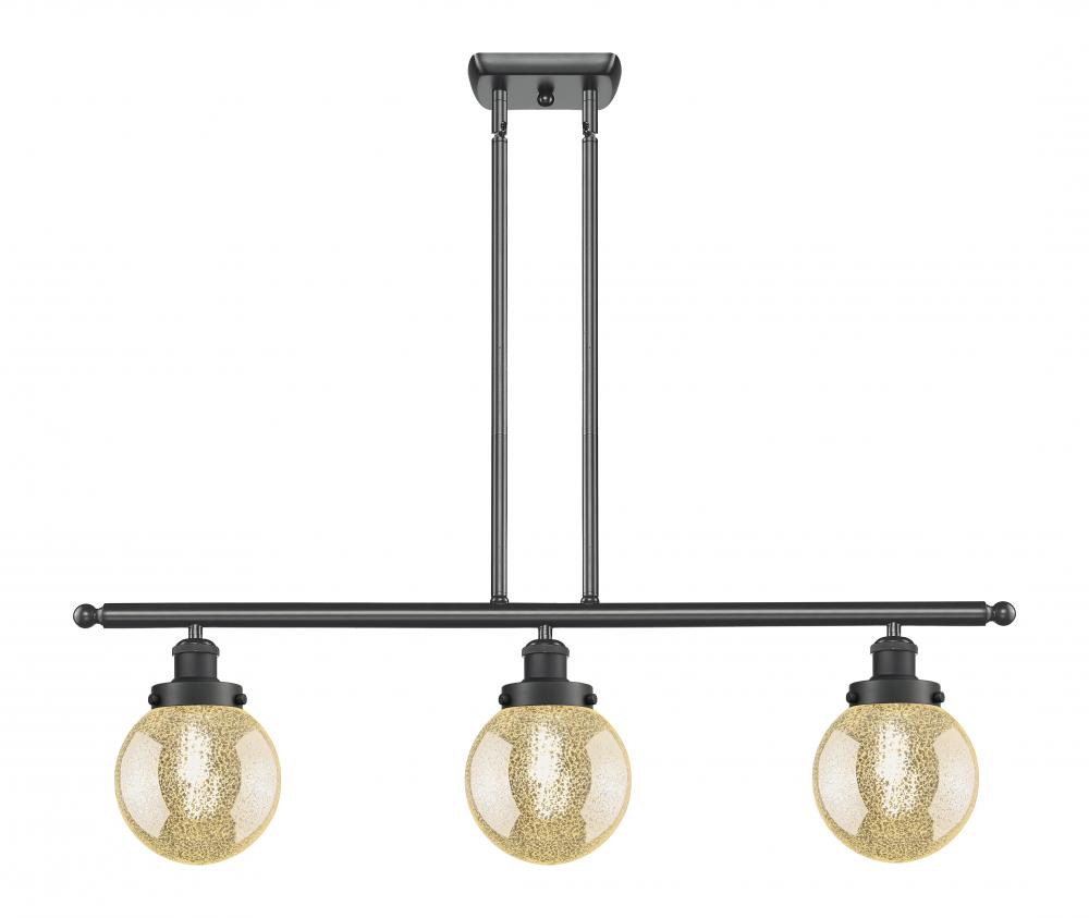Beacon - 3 Light - 36 inch - Matte Black - Stem Hung - Island Light