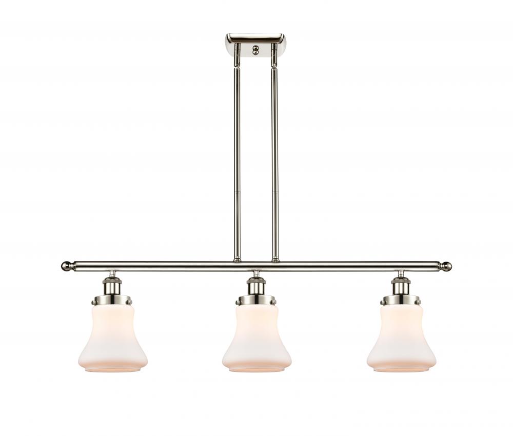 Bellmont - 3 Light - 36 inch - Polished Nickel - Stem Hung - Island Light