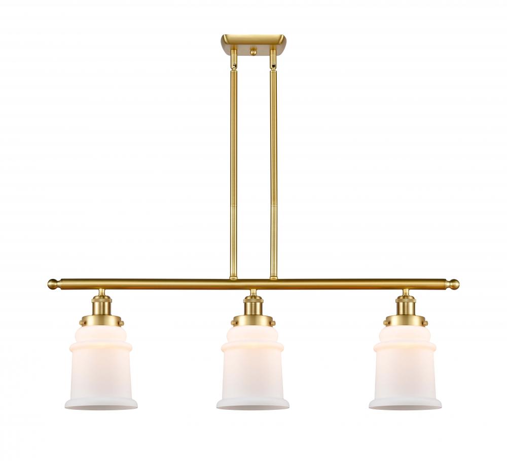Canton - 3 Light - 36 inch - Satin Gold - Stem Hung - Island Light