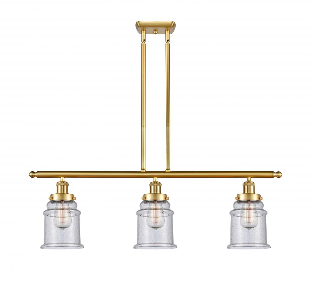 Canton - 3 Light - 36 inch - Satin Gold - Stem Hung - Island Light