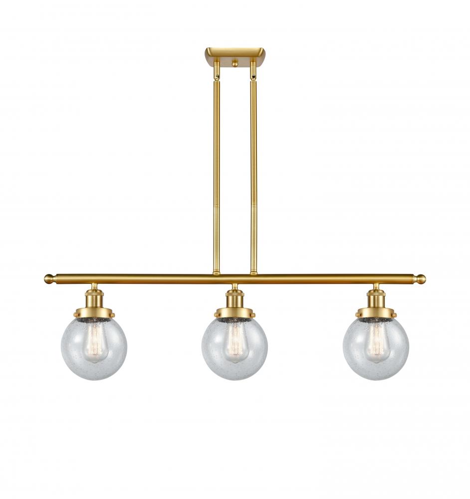 Beacon - 3 Light - 36 inch - Satin Gold - Stem Hung - Island Light