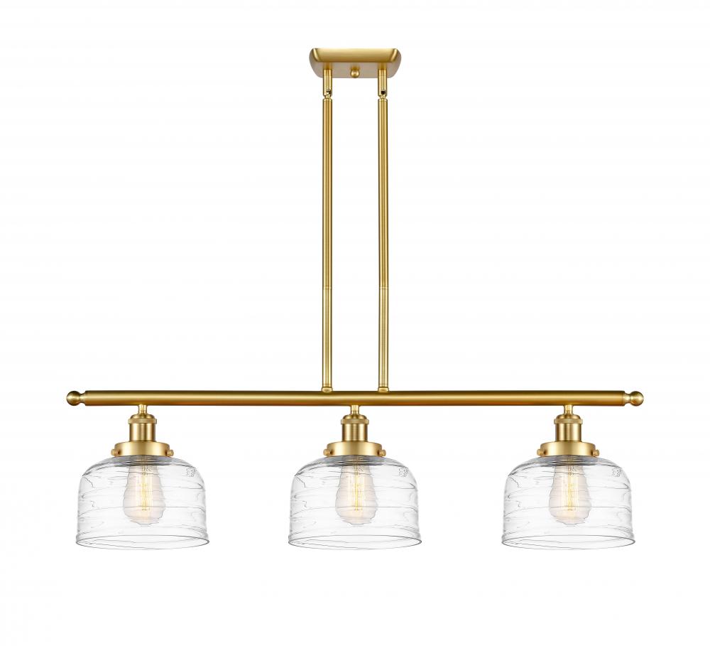 Bell - 3 Light - 36 inch - Satin Gold - Stem Hung - Island Light