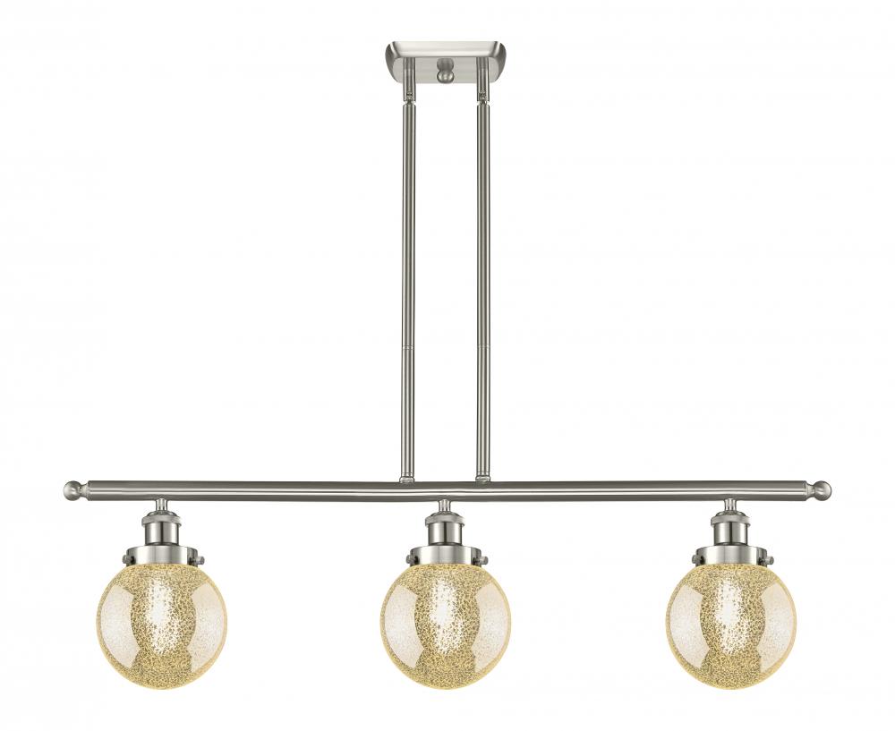 Beacon - 3 Light - 36 inch - Brushed Satin Nickel - Stem Hung - Island Light