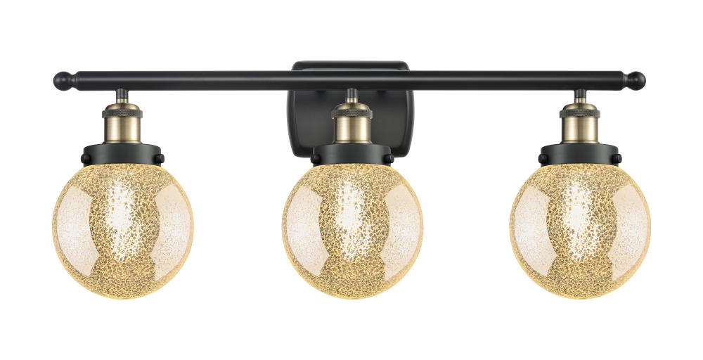 Beacon - 3 Light - 26 inch - Black Antique Brass - Bath Vanity Light