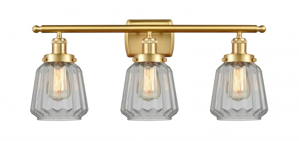 Chatham - 3 Light - 26 inch - Satin Gold - Bath Vanity Light