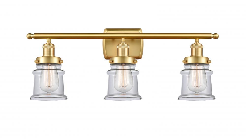 Canton - 3 Light - 26 inch - Satin Gold - Bath Vanity Light