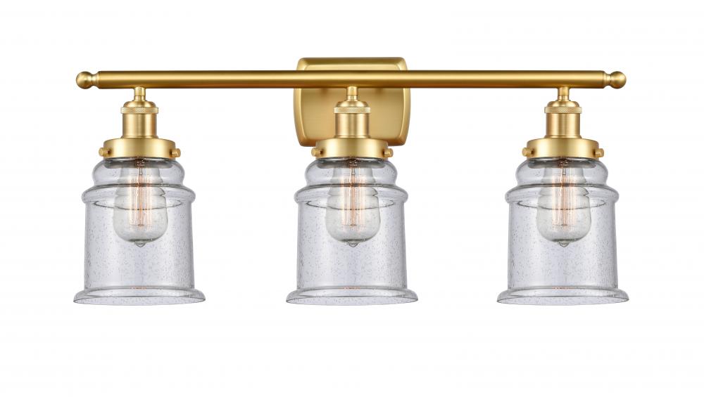 Canton - 3 Light - 26 inch - Satin Gold - Bath Vanity Light