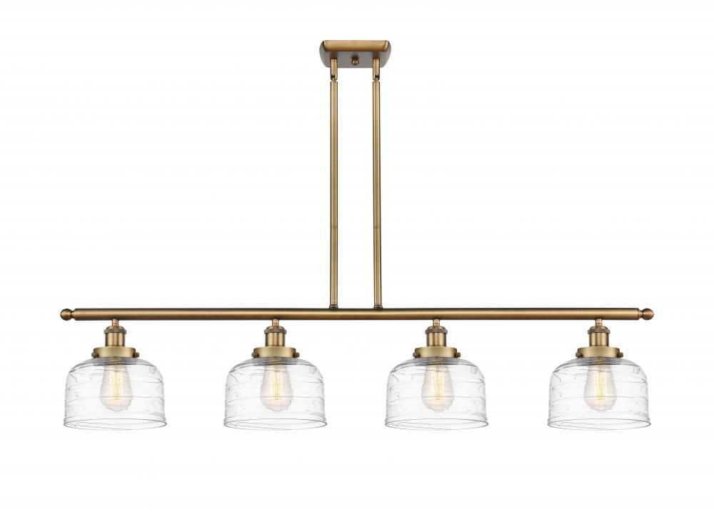 Bell - 4 Light - 48 inch - Brushed Brass - Stem Hung - Island Light