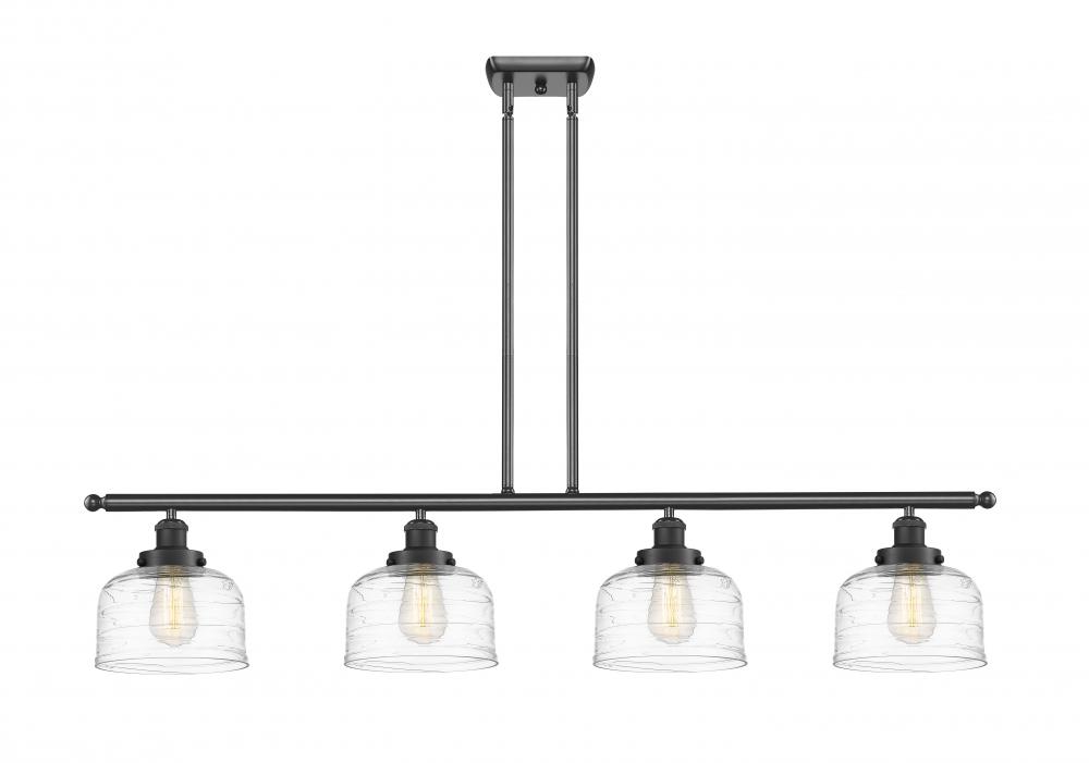 Bell - 4 Light - 48 inch - Matte Black - Stem Hung - Island Light