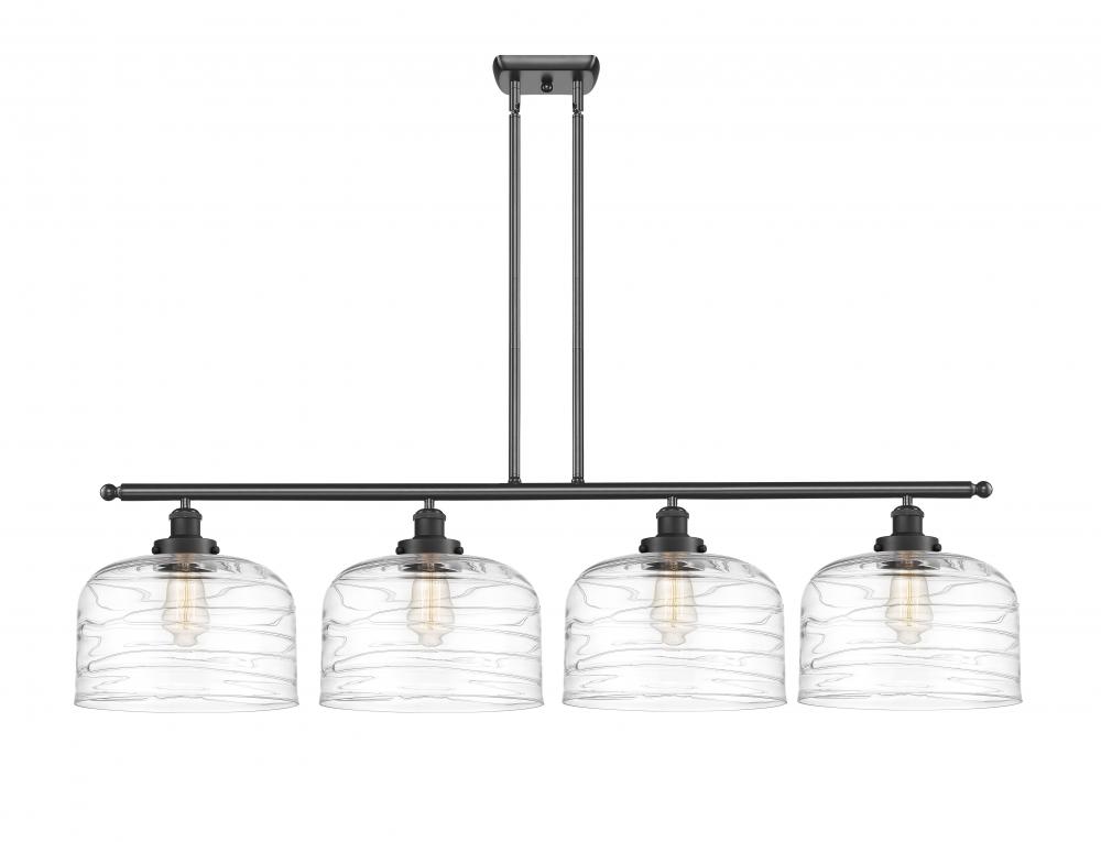 Bell - 4 Light - 48 inch - Matte Black - Stem Hung - Island Light