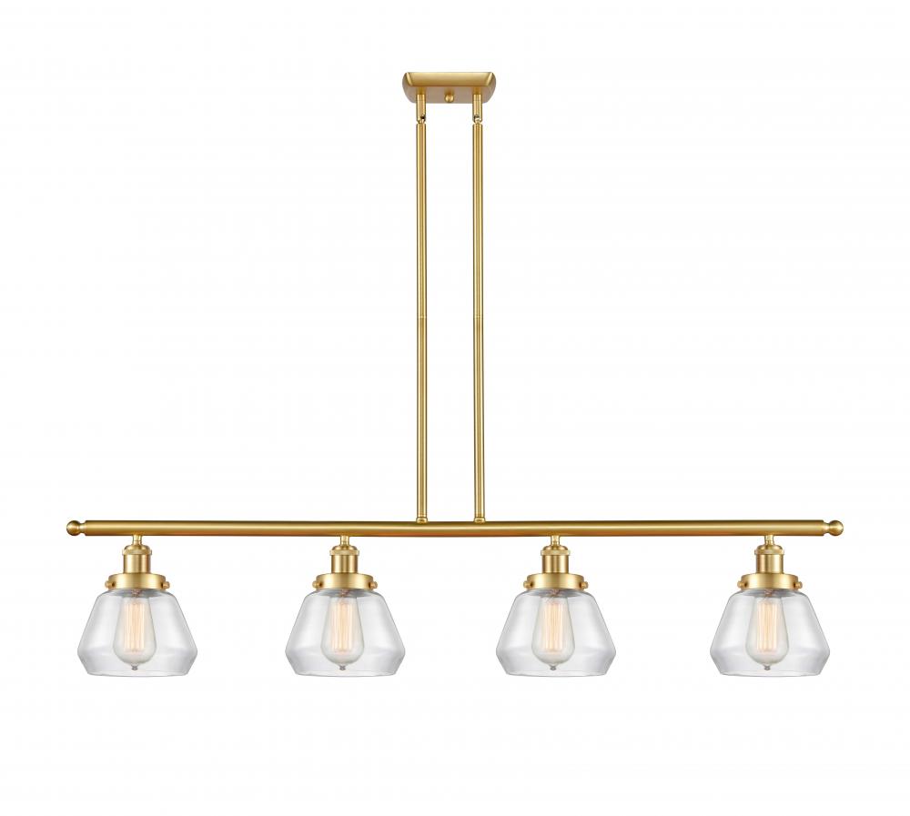 Fulton - 4 Light - 48 inch - Satin Gold - Stem Hung - Island Light