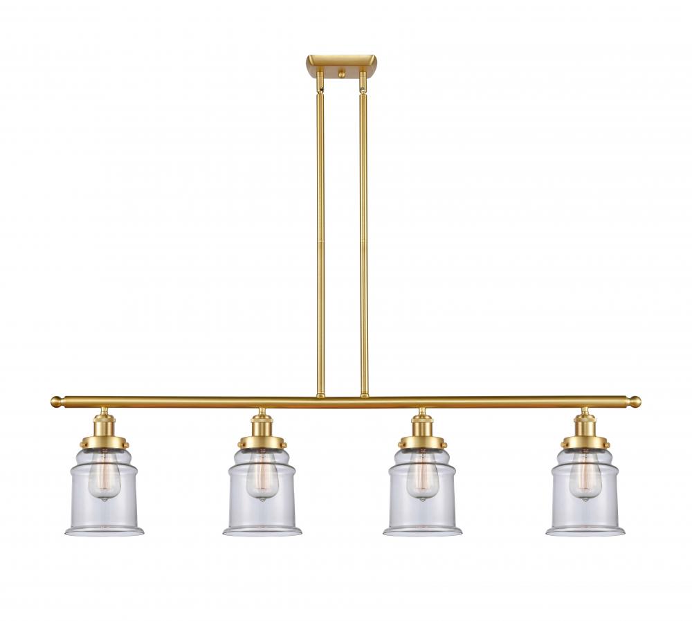 Canton - 4 Light - 48 inch - Satin Gold - Stem Hung - Island Light