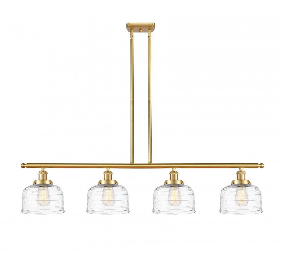Bell - 4 Light - 48 inch - Satin Gold - Stem Hung - Island Light