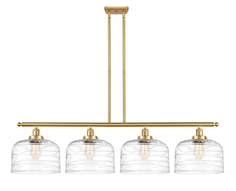 Bell - 4 Light - 48 inch - Satin Gold - Stem Hung - Island Light