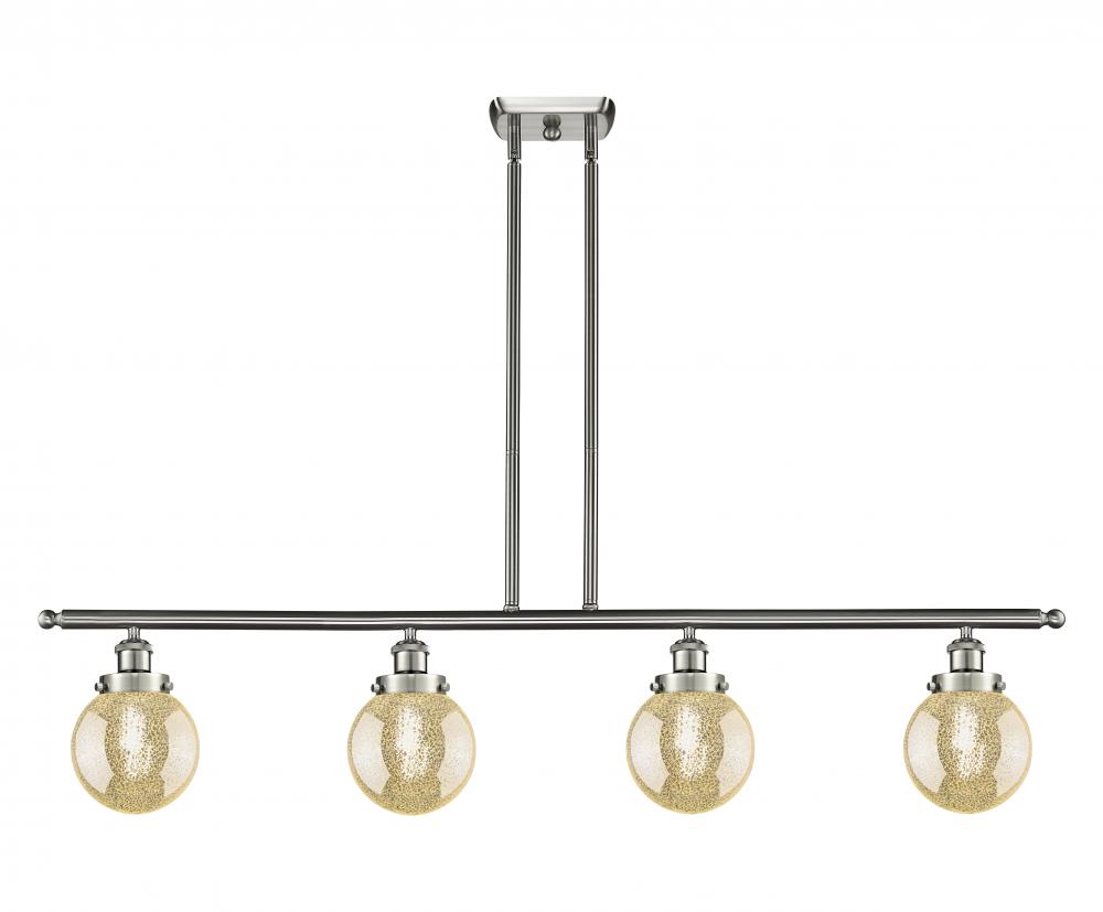 Beacon - 4 Light - 48 inch - Brushed Satin Nickel - Stem Hung - Island Light