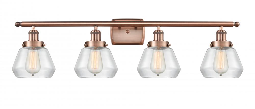 Fulton - 4 Light - 36 inch - Antique Copper - Bath Vanity Light
