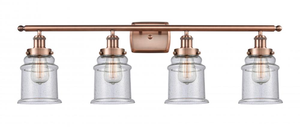 Canton - 4 Light - 36 inch - Antique Copper - Bath Vanity Light