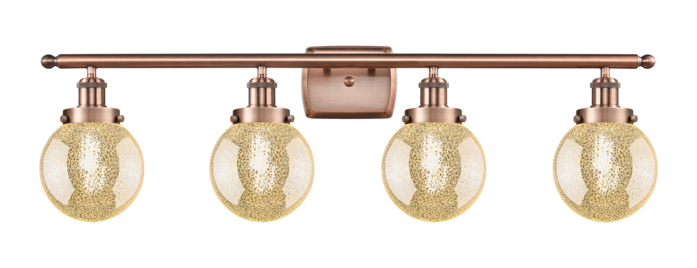 Beacon - 4 Light - 36 inch - Antique Copper - Bath Vanity Light