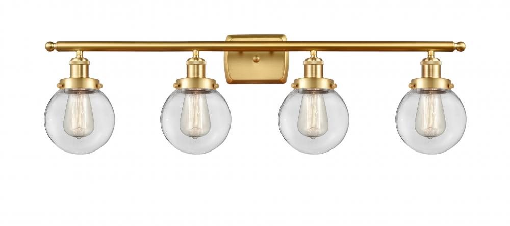 Beacon - 4 Light - 36 inch - Satin Gold - Bath Vanity Light