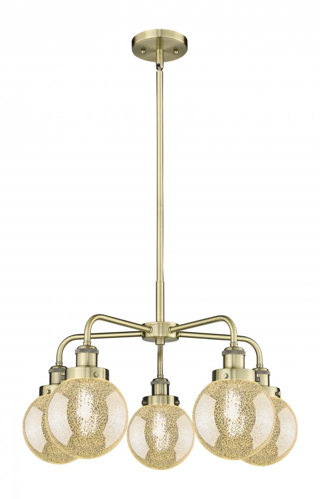 Beacon - 5 Light - 25 inch - Antique Brass - Chandelier