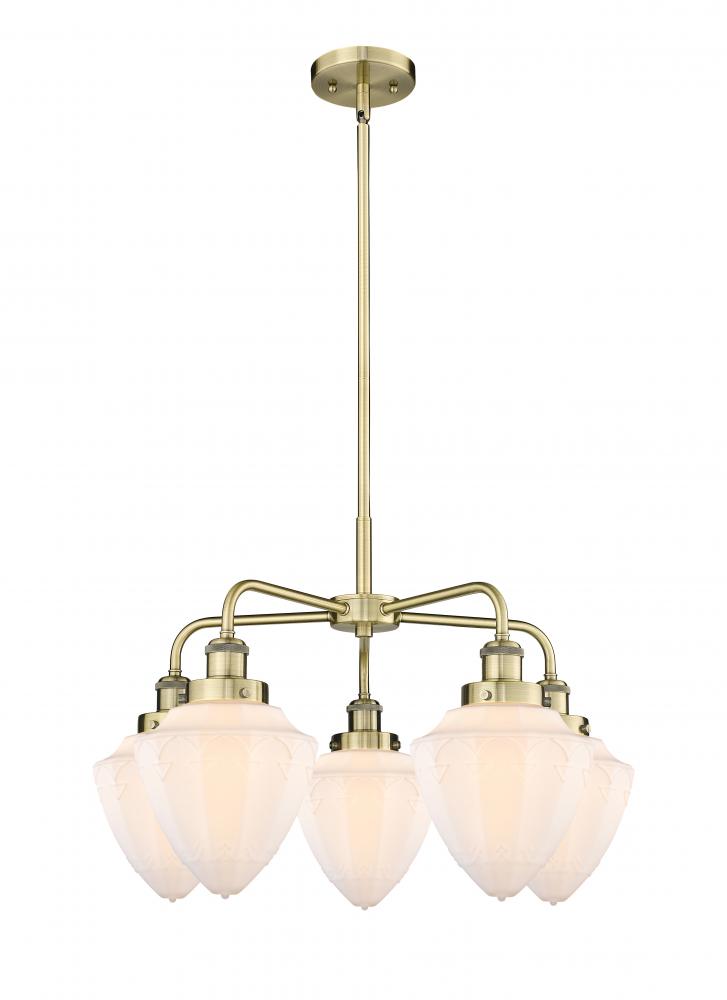 Bullet - 5 Light - 24 inch - Antique Brass - Chandelier